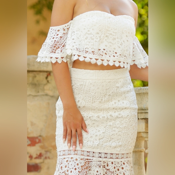 2 piece Lace Summer Dress/Affordable Wedding dress - Picture 3 of 3